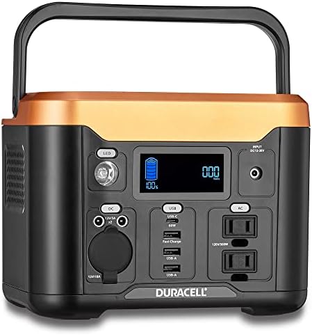 Duracell Portable Power Station 300W (292Wh/120V) Lithium Battery Backup Portable Solar Generator (Solar Panel Sold Separately) for Power Outages, Home Emergency Kits, Camping, Backyard, and Outdoor