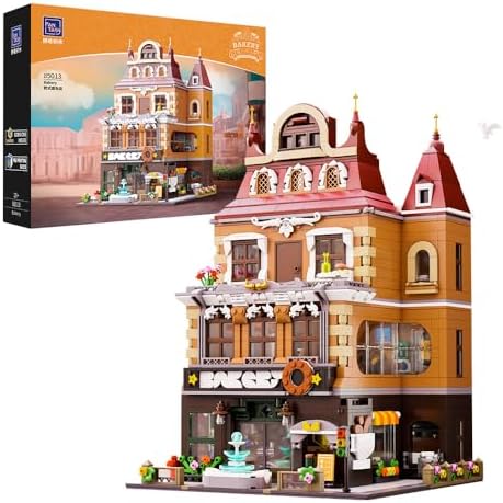 PANTASY European Bakery Modular Building Set, Construction Building Kit for Adults and Teen, Famous Landmarks Collection Model Building Blocks Set Toys