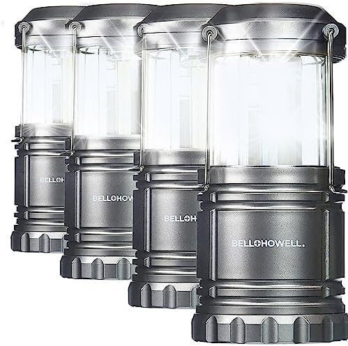 TacLight 4 Pk LED Lantern Lights – Bright Battery Powered Camping Lantern / Camping Lights for Tent, Portable Long Lasting Small Emergency Lights for Home Power Failure / Lanterns for Power Outages