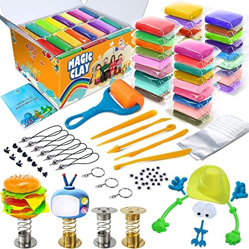 Modeling Clay Kit – 36 Colors Air Dry Magic Clay, DIY Molding Clay with Sculpting Tools, Kids Art Crafts Best Gift for Boys & Girls Age 3-12 Year Old